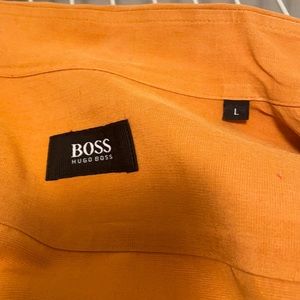 Boss shirt cotton. Shade of rich orange